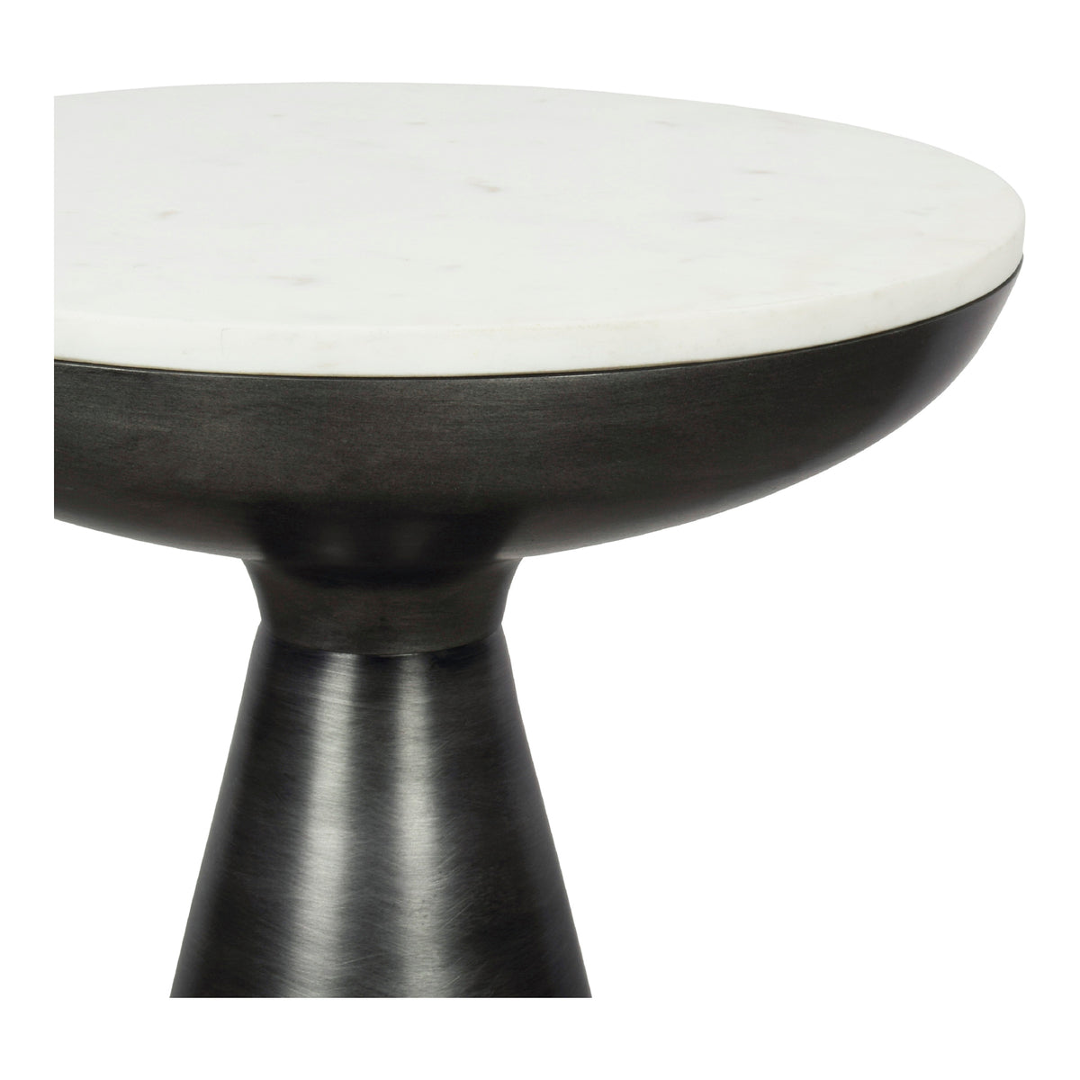 Font Side Table White Marble by Moe's Home