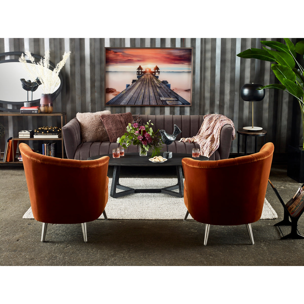 Ziff Magazine Holder Light Brown by Moe's Home