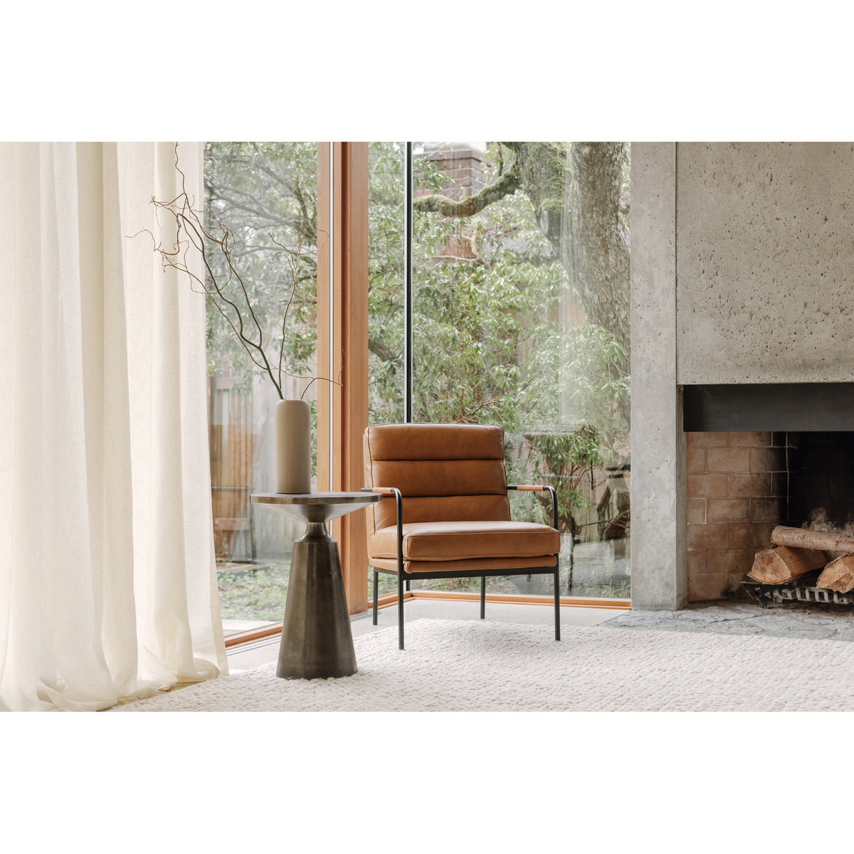 Sonja Accent Table Charcoal Grey by Moe's Home