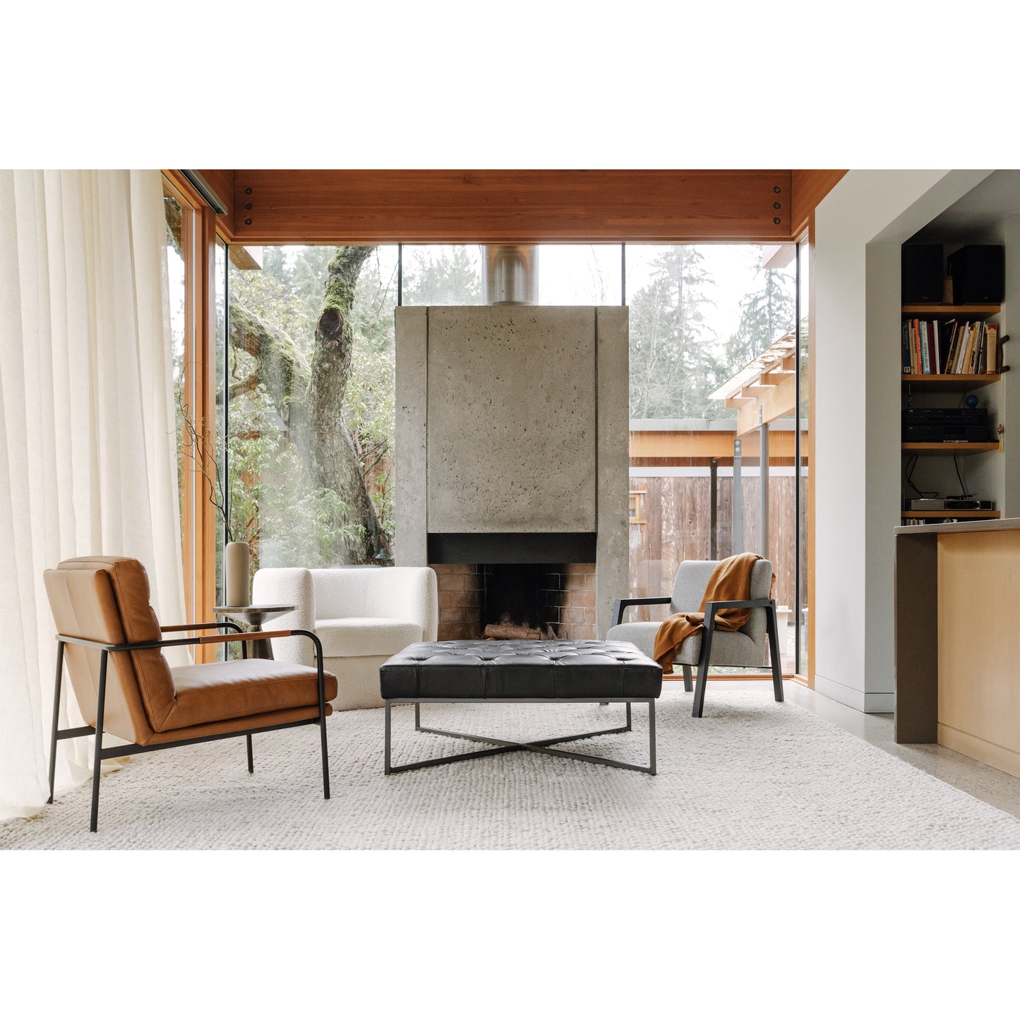 Sonja Accent Table Charcoal Grey by Moe's Home