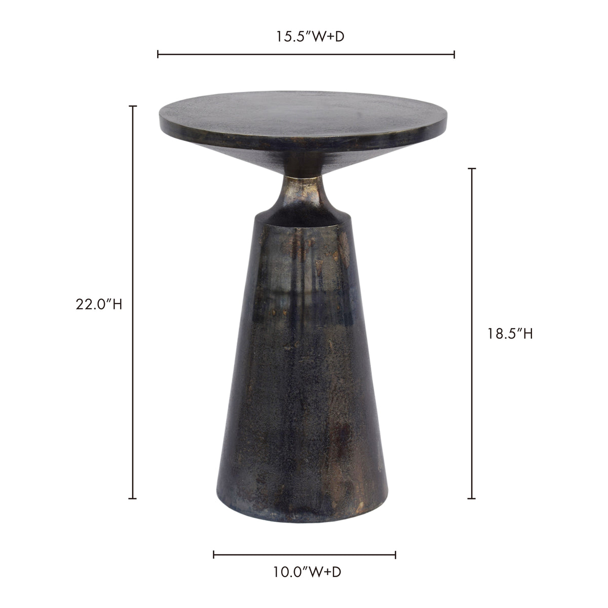 Sonja Accent Table Charcoal Grey by Moe's Home
