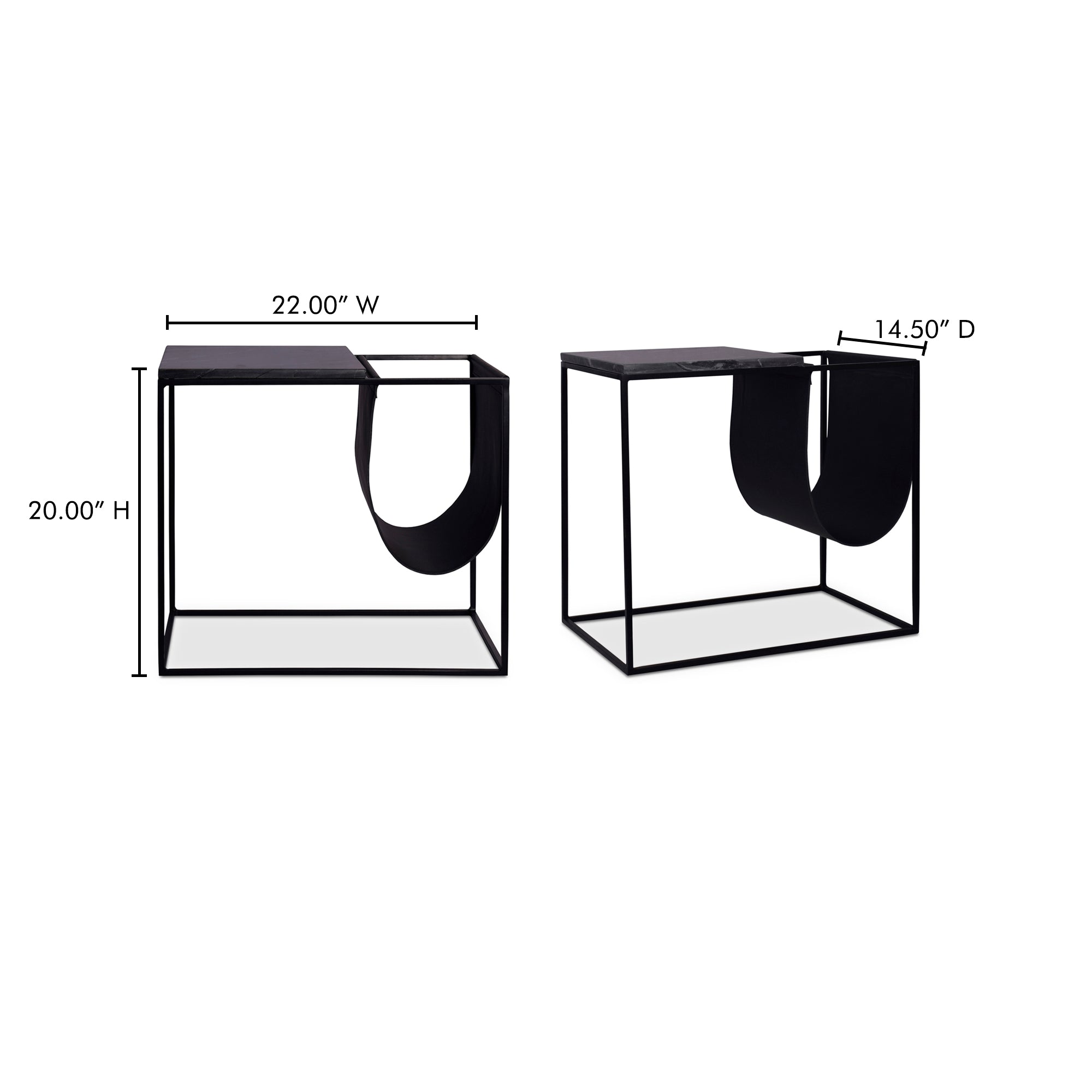 Cave Magazine Rack Black