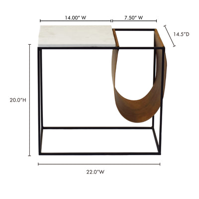 Cave Magazine Rack Brown by Moe's Home