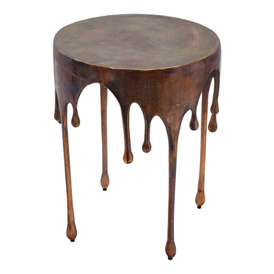 Copperworks Accent Table Antique Copper by Moe's Home