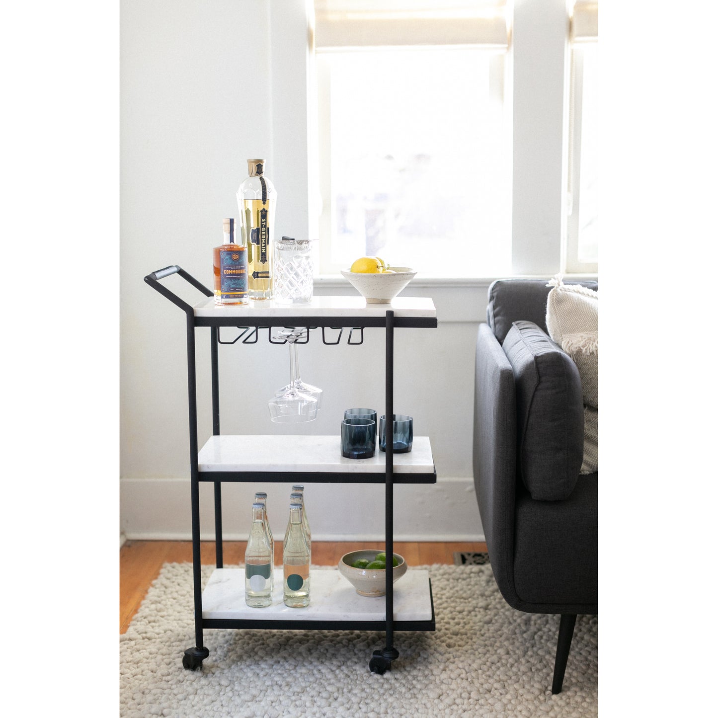 After Hours Bar Cart White by Moe's Home
