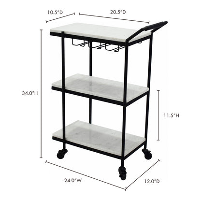 After Hours Bar Cart White