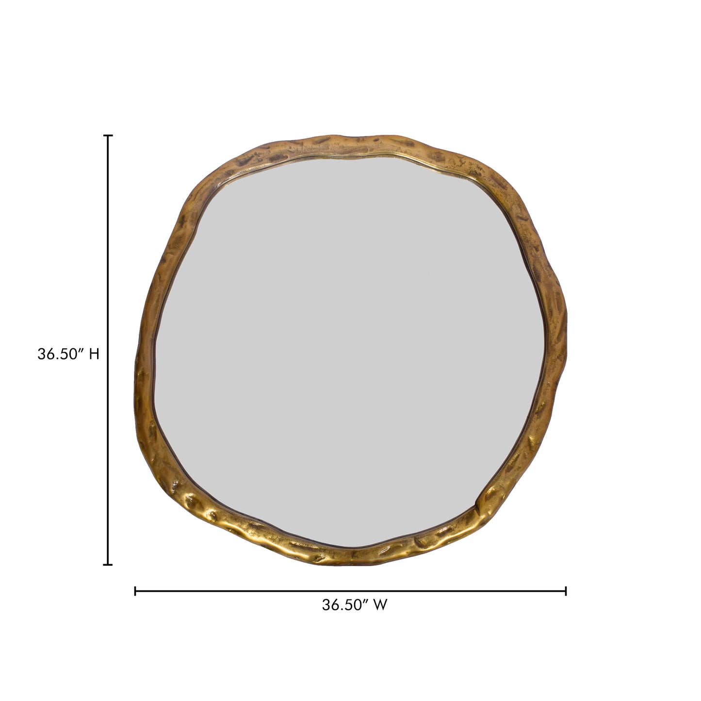 Foundry Large Mirror Gold by Moe's Home