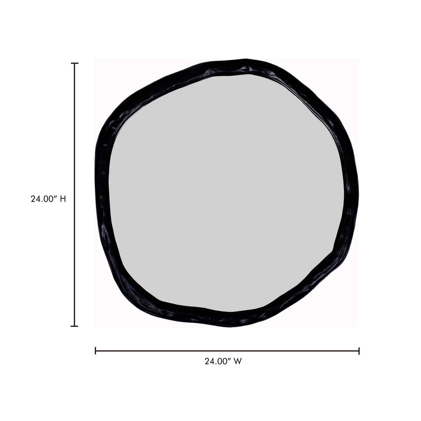 Foundry Small Mirror Black by Moe's Home