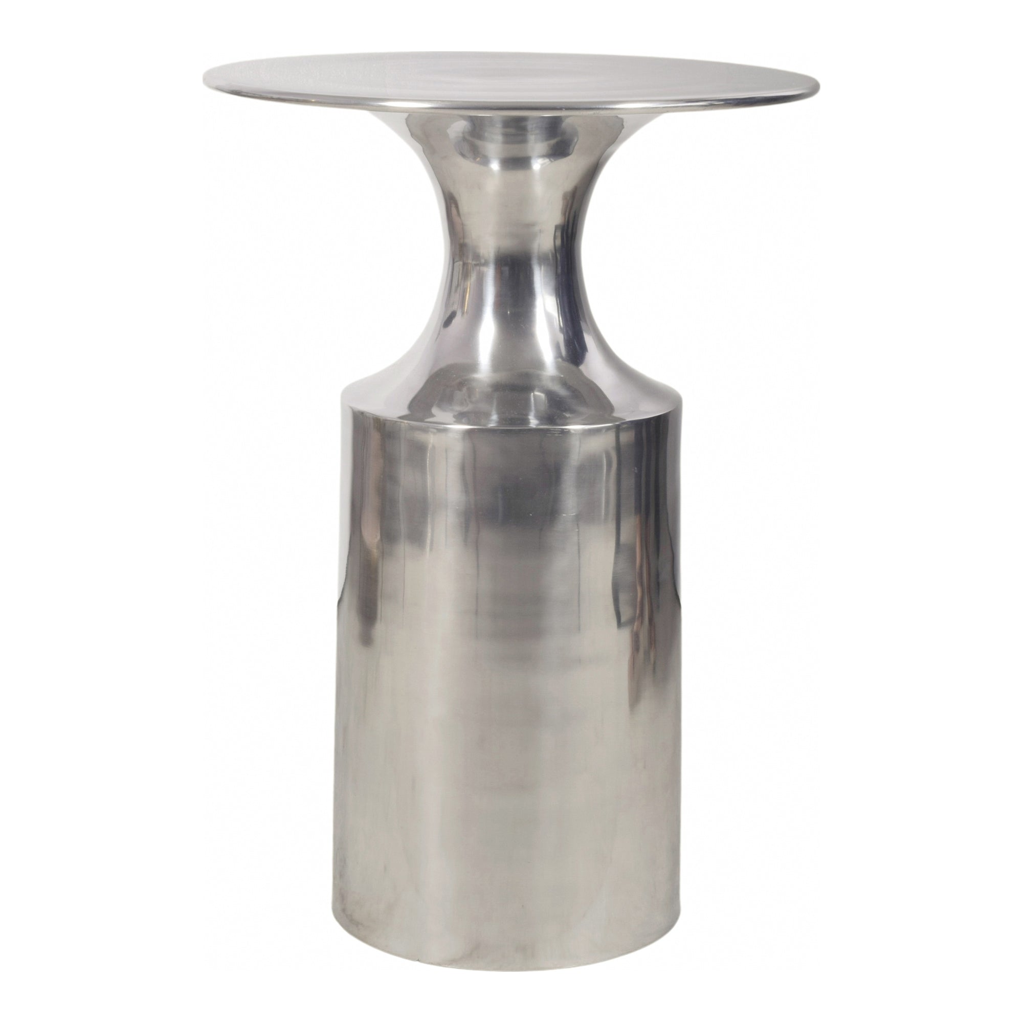 Rassa Accent Table Polished Silver | Silver