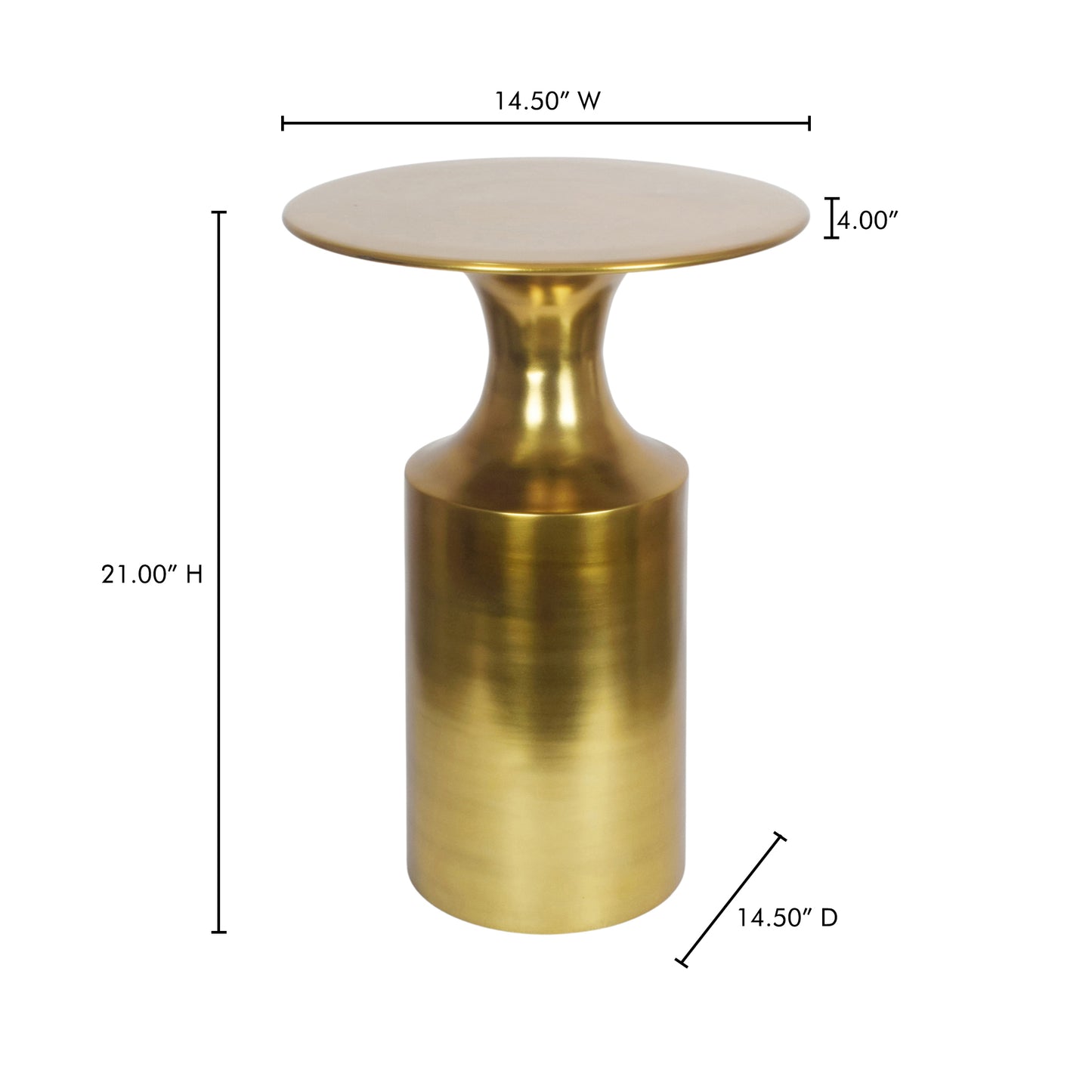 Rassa Accent Table Gold by Moe's Home