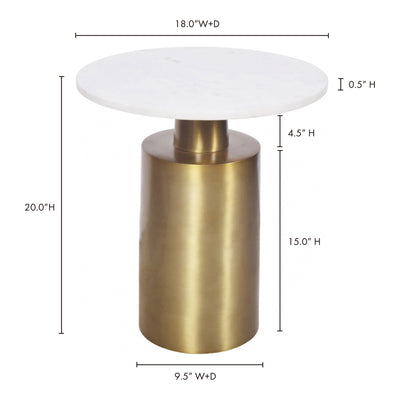 France Accent Table Gold by Moe's Home