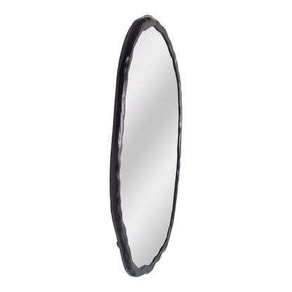 Foundry Oval Mirror Black