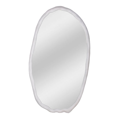 Foundry Oval Mirror White | White