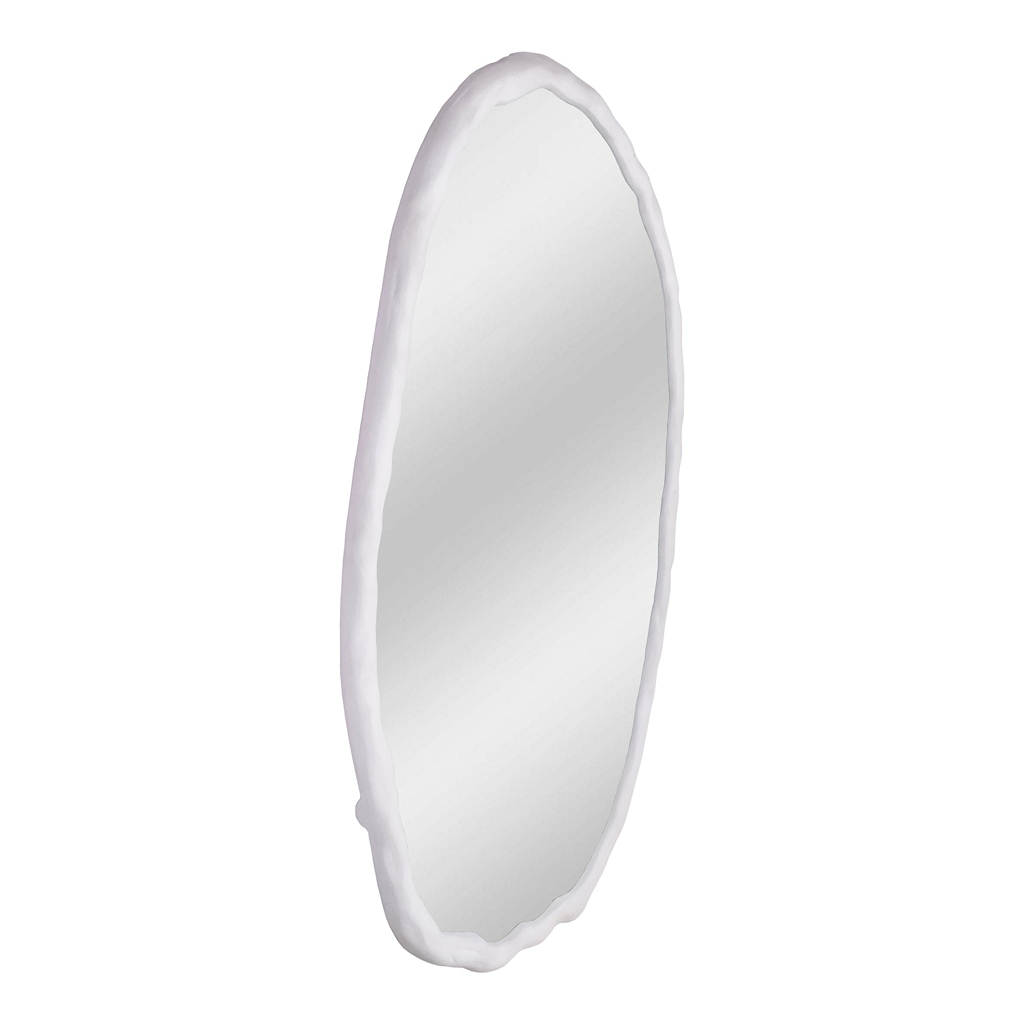 Foundry Oval Mirror White