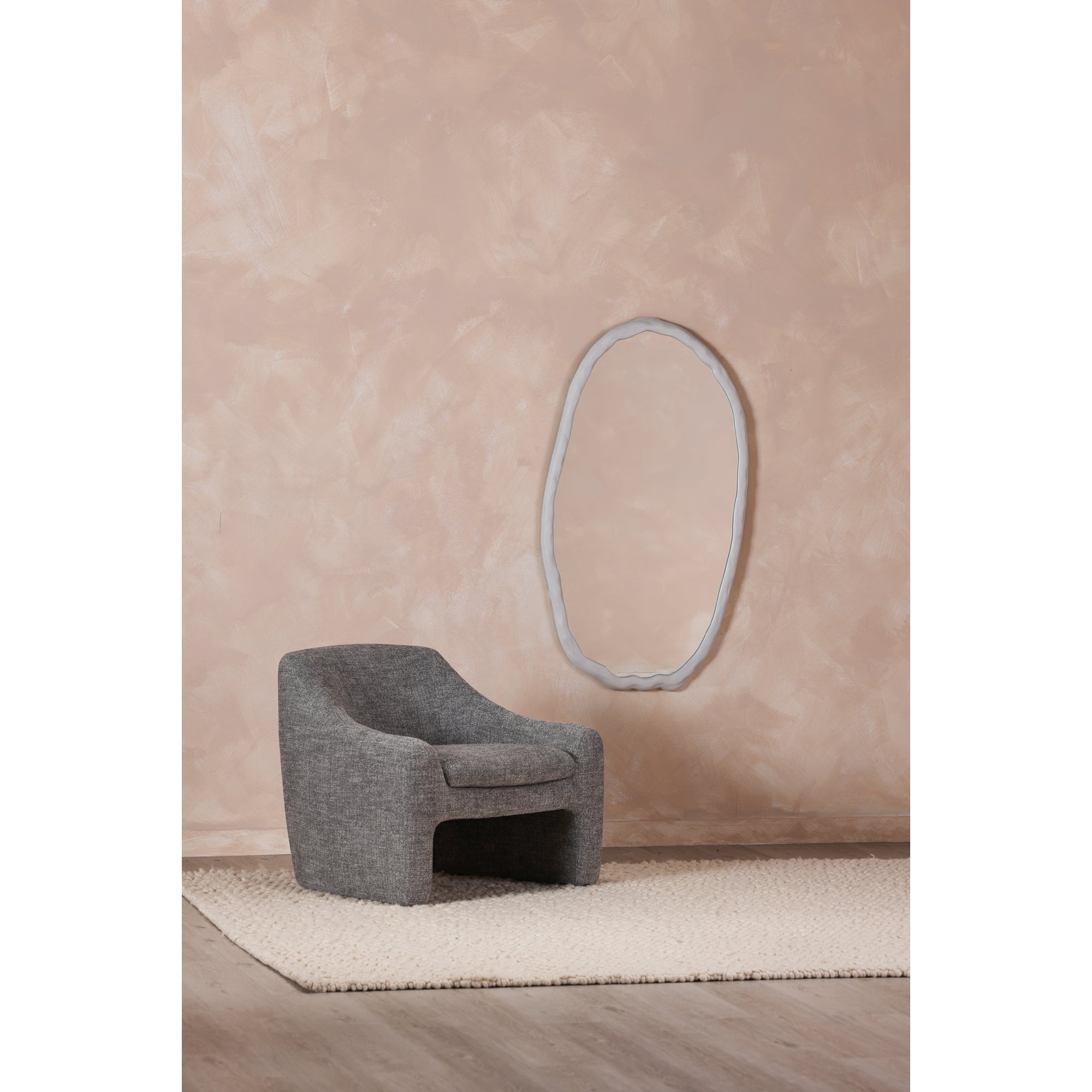 Foundry Oval Mirror White