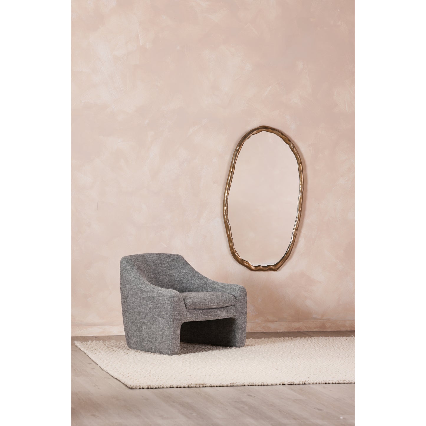 Foundry Oval Mirror Gold by Moe's Home