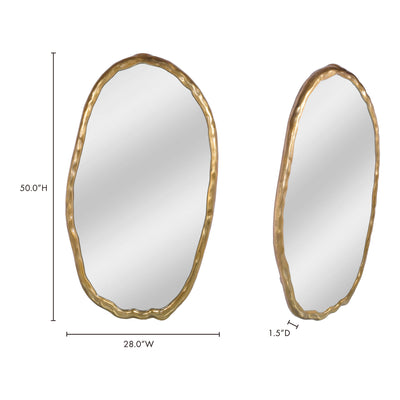 Foundry Oval Mirror Gold by Moe's Home