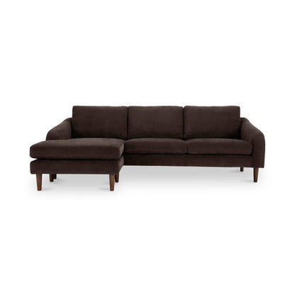 Quinn Sectional Dark Brown | Brown