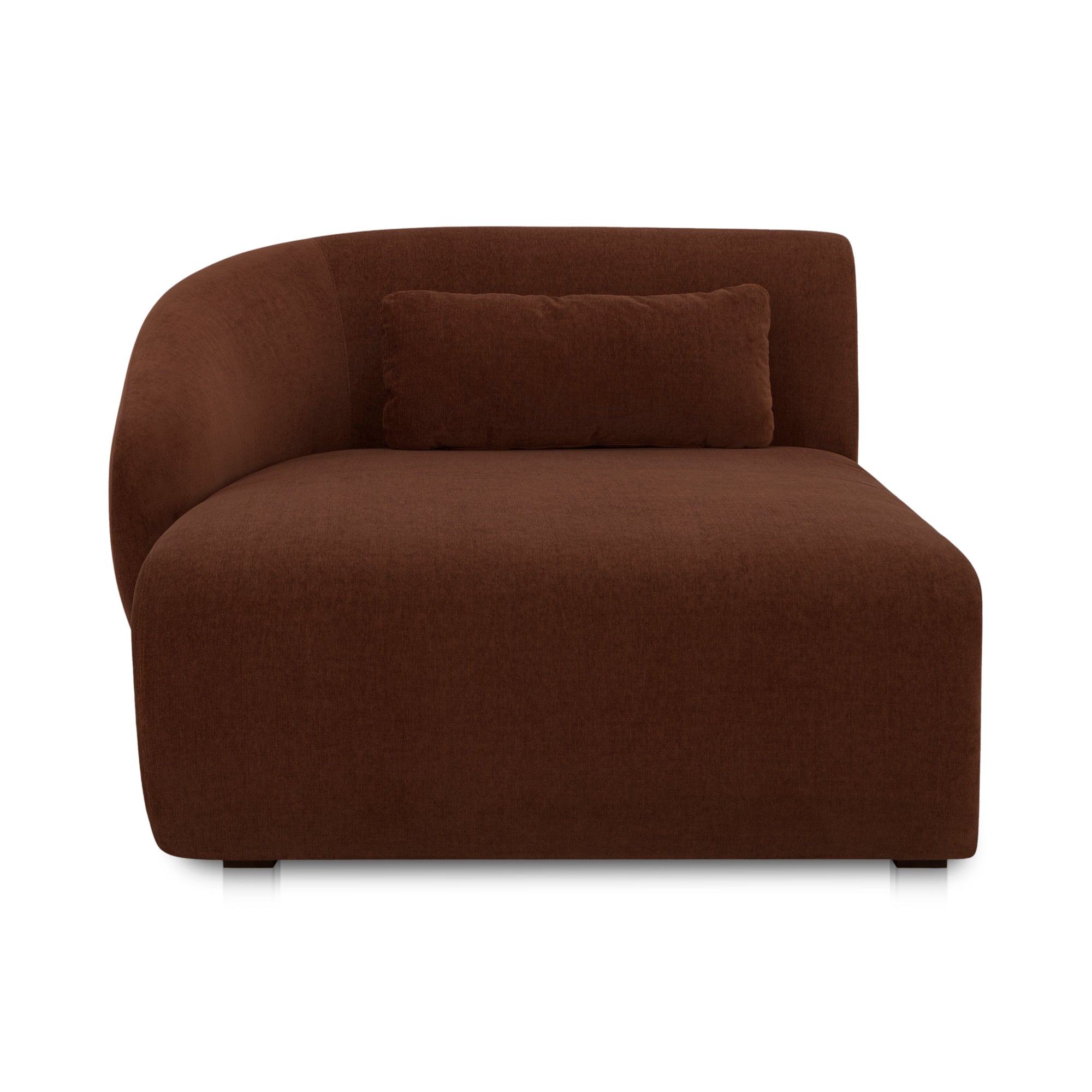 Amelia Left Arm Facing Chaise Chestnut | Brown