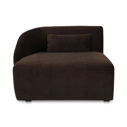 Amelia Left Arm Facing Chaise Espresso | Brown