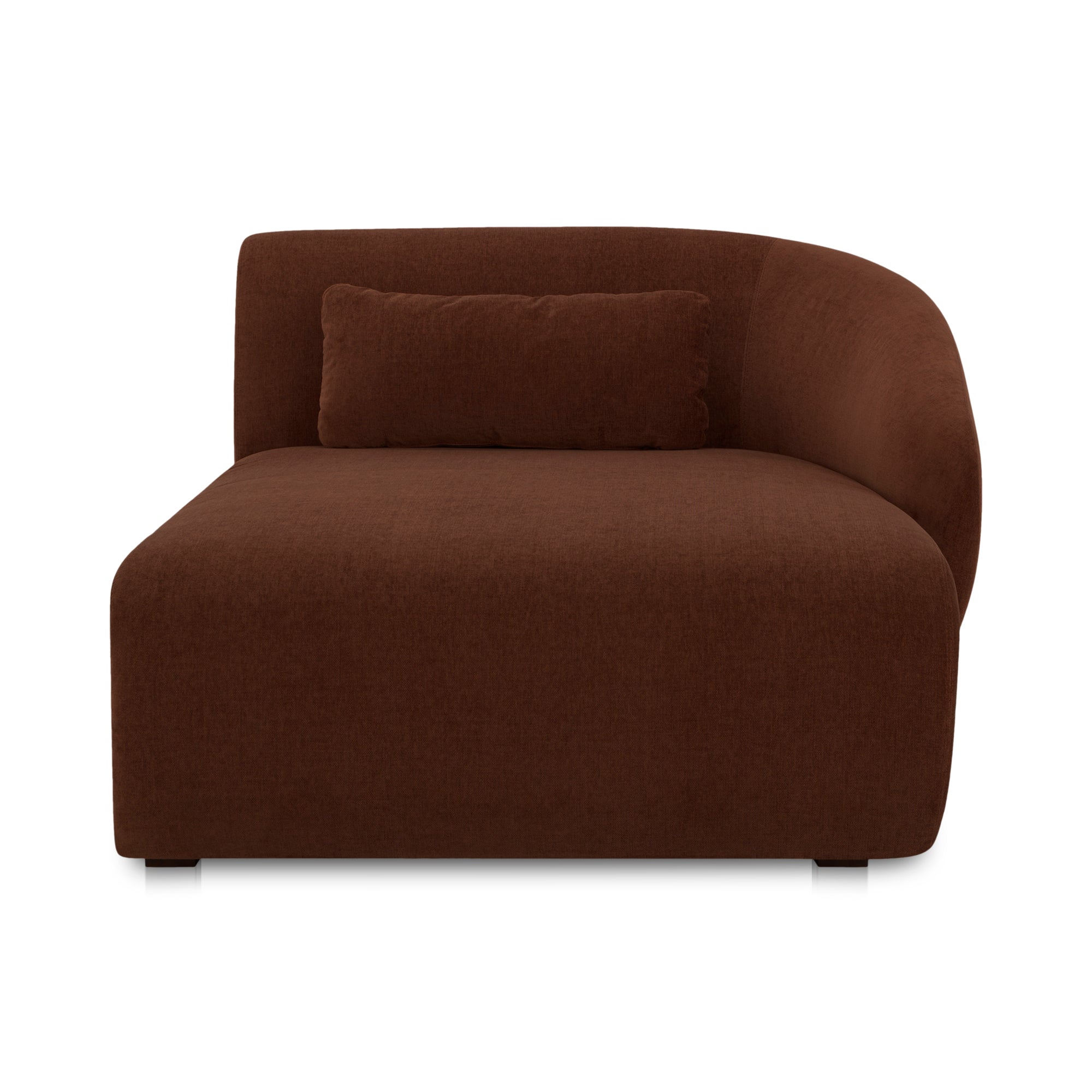 Amelia Right Arm Facing Chaise Chestnut | Brown