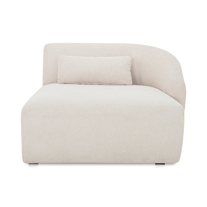 Amelia Right Arm Facing Chaise Warm White | White