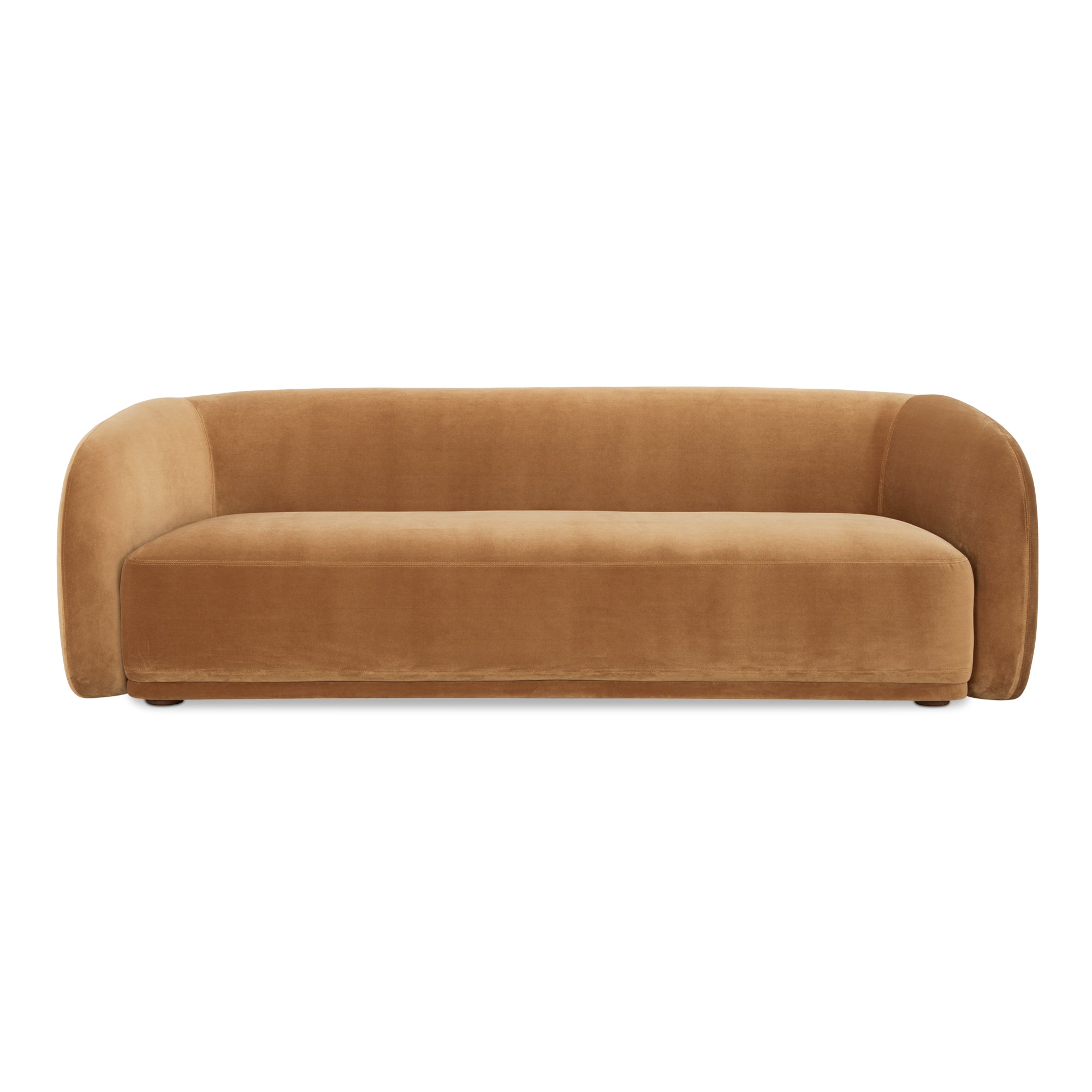 Faye Sofa Tan Faux Mohair by Moe's Home