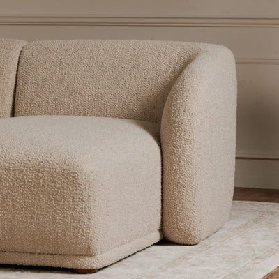 Faye Left Sectional Beige Boucle by Moe's Home
