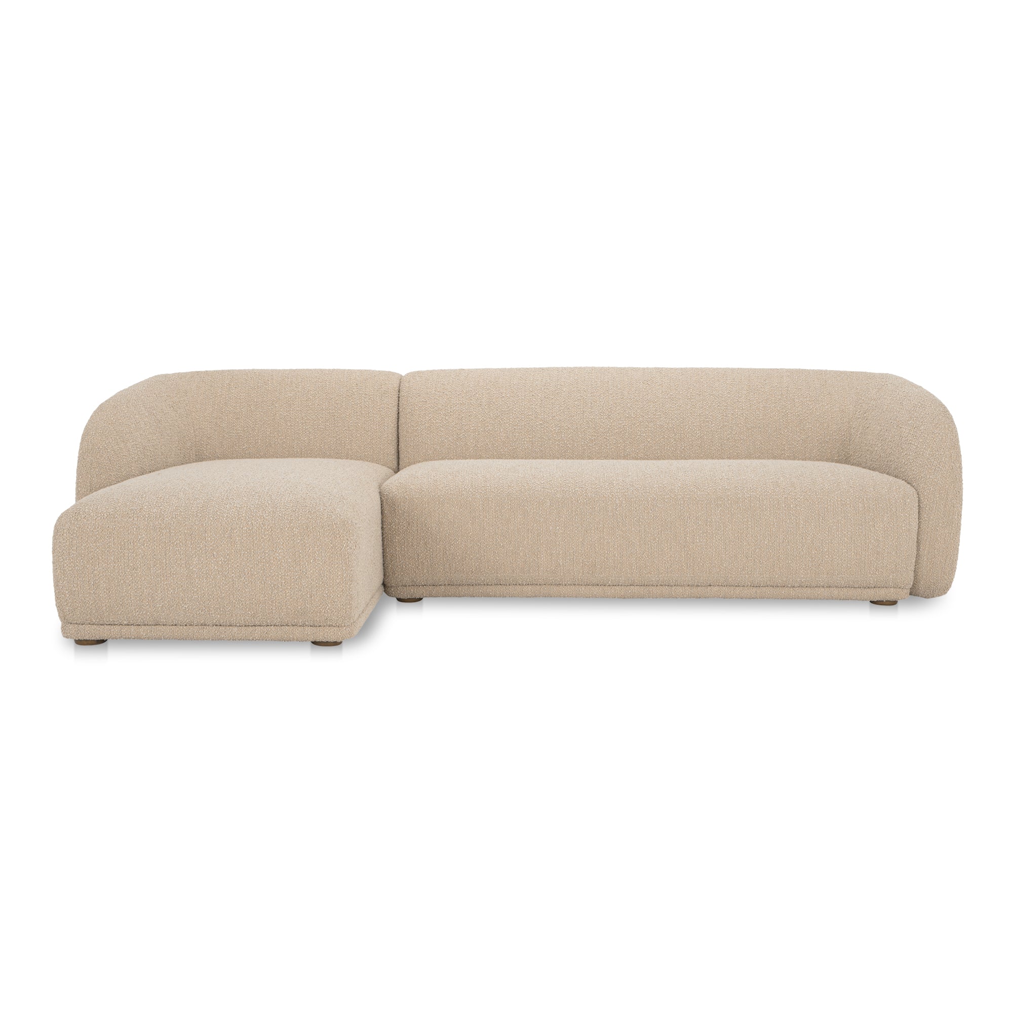 Faye Left Sectional Beige Boucle by Moe's Home