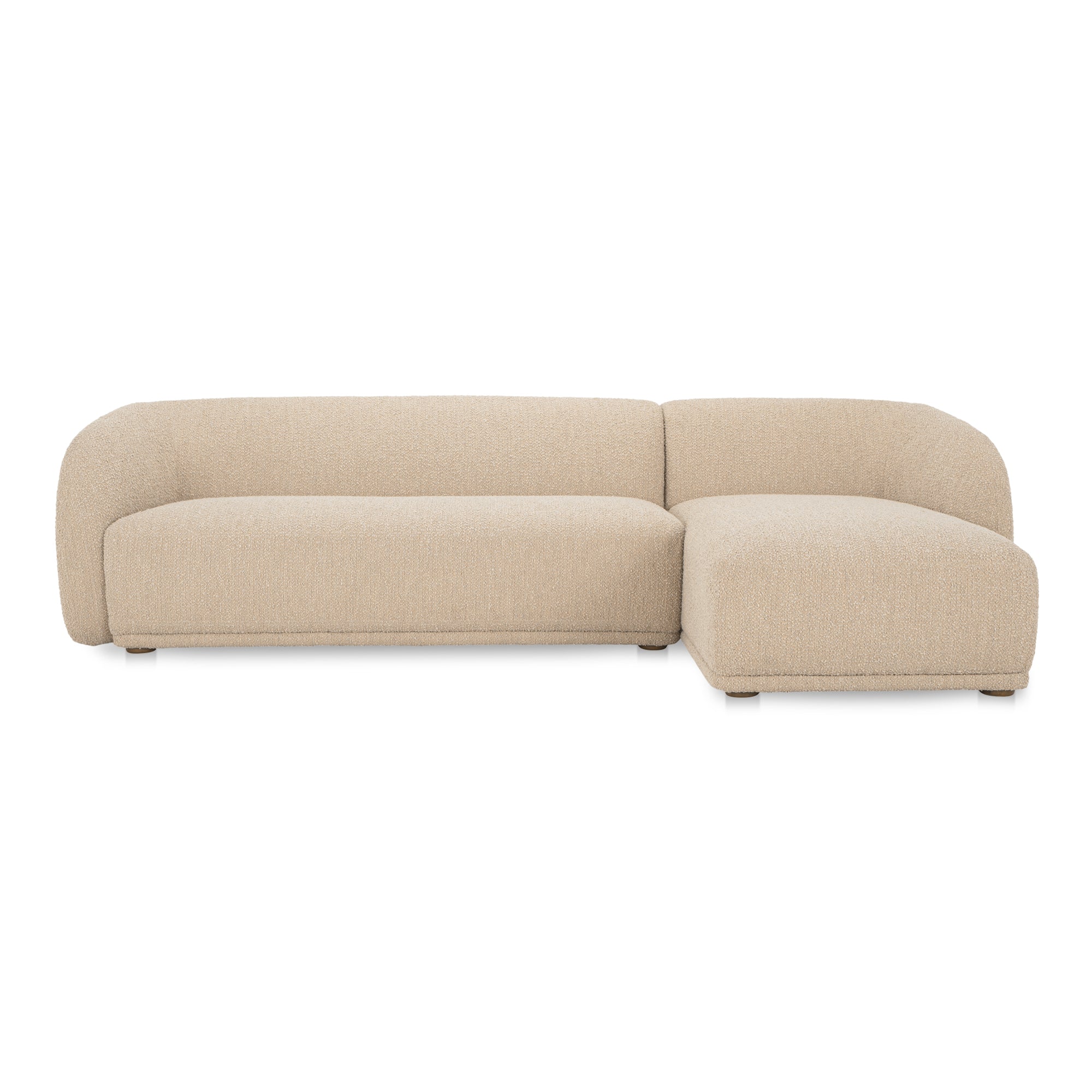 Faye Right Sectional Beige Boucle by Moe's Home