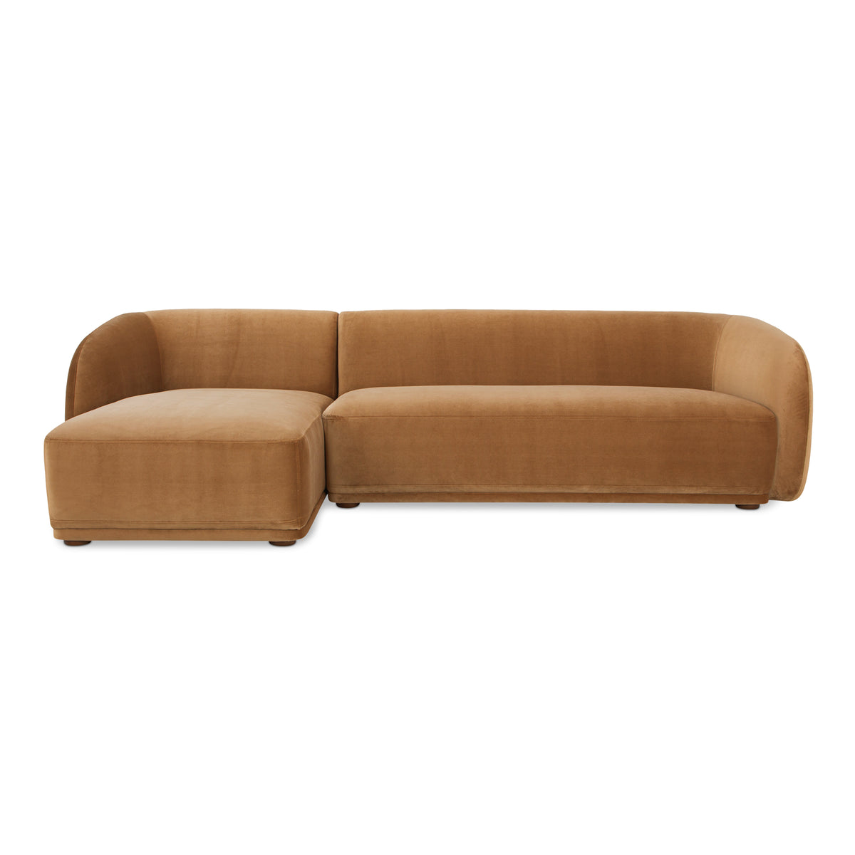 Faye Left Sectional Tan Faux Mohair by Moe's Home