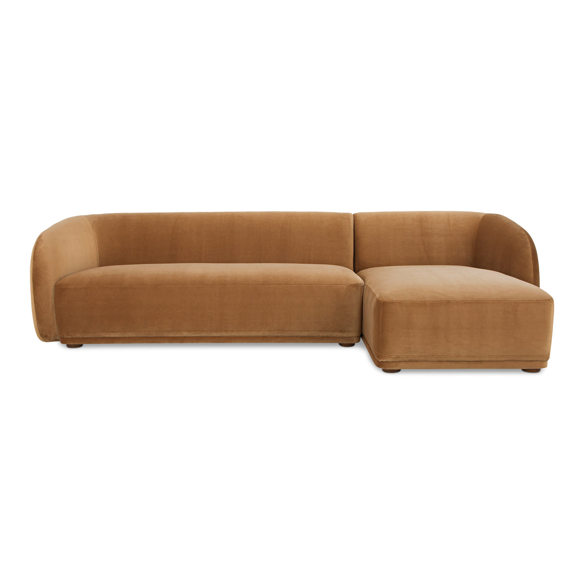 Faye Right Sectional Tan Faux Mohair by Moe's Home