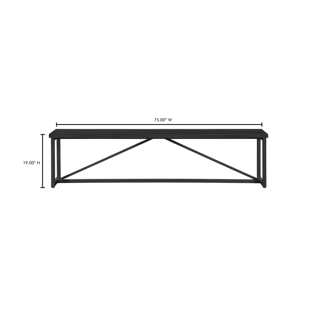 Sierra Bench Black by Moe's Home