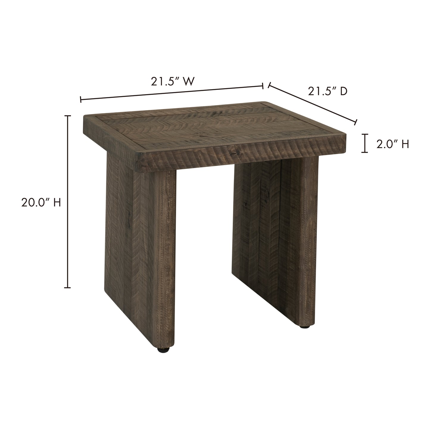 Monterey End Table Light Grey by Moe's Home