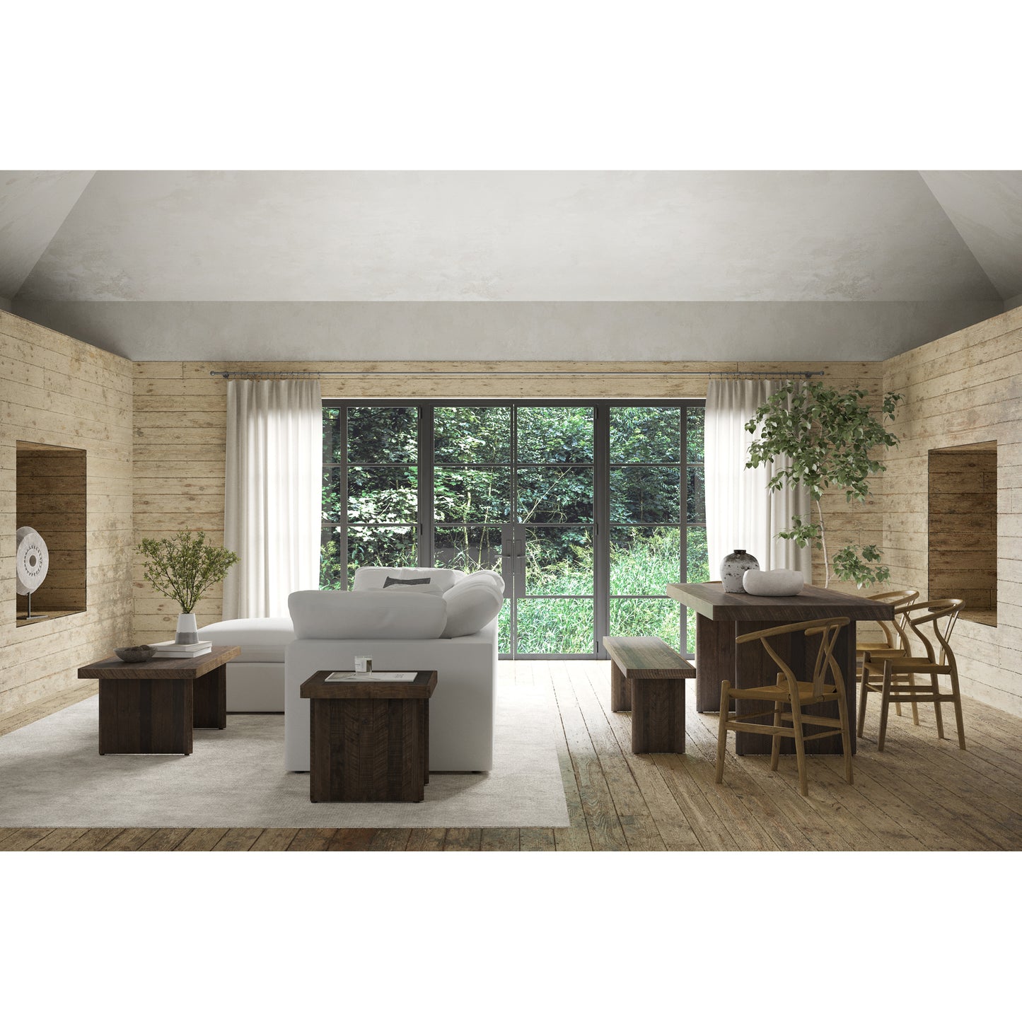 Monterey Bench Light Grey by Moe's Home