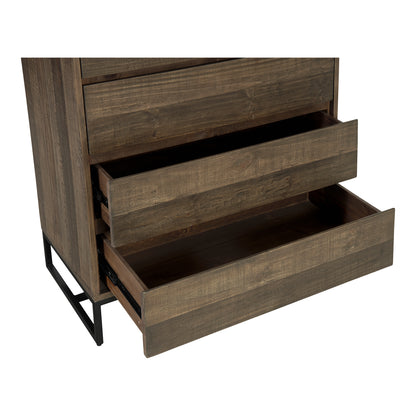 Elena 5 Drawer Chest Brown