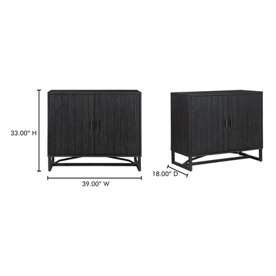 Sierra 2 Door Cabinet Black
