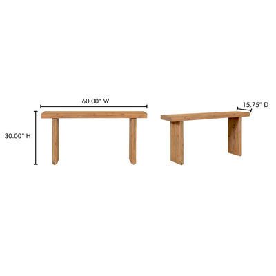 Monterey Console Table Rustic Blonde by Moe's Home