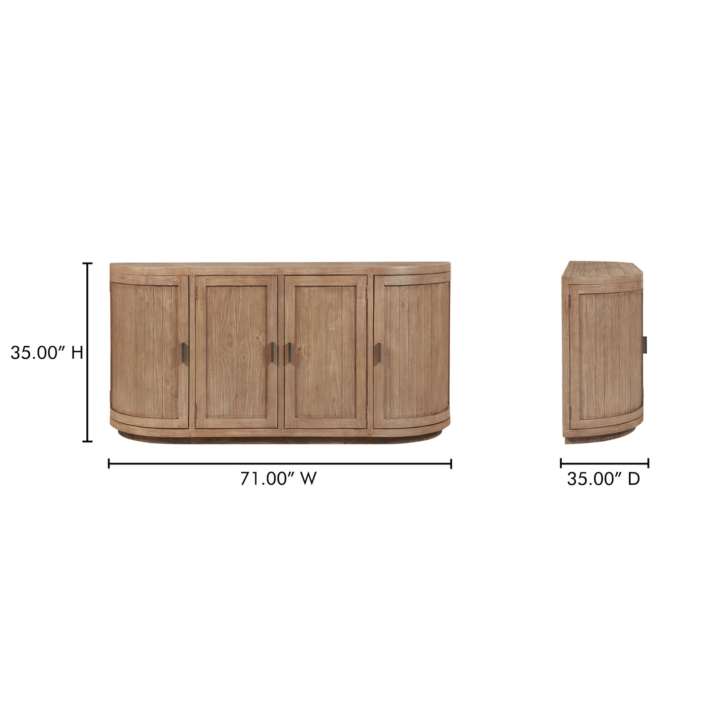 Nicola Sideboard Natural by Moe's Home
