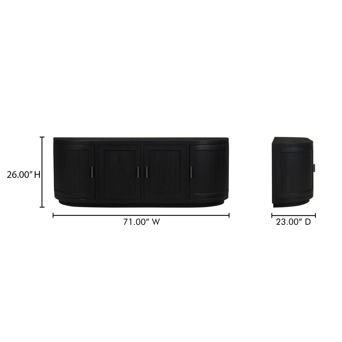 Nicola Media Cabinet Black by Moe's Home