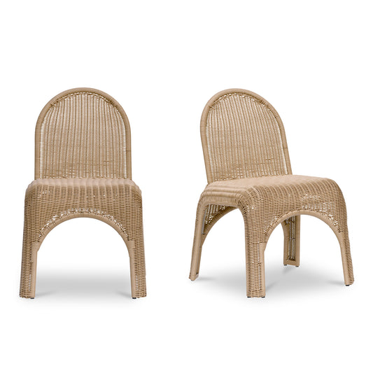 Kendall Outdoor Dining Chair Natural-Set of Two by Moe's Home