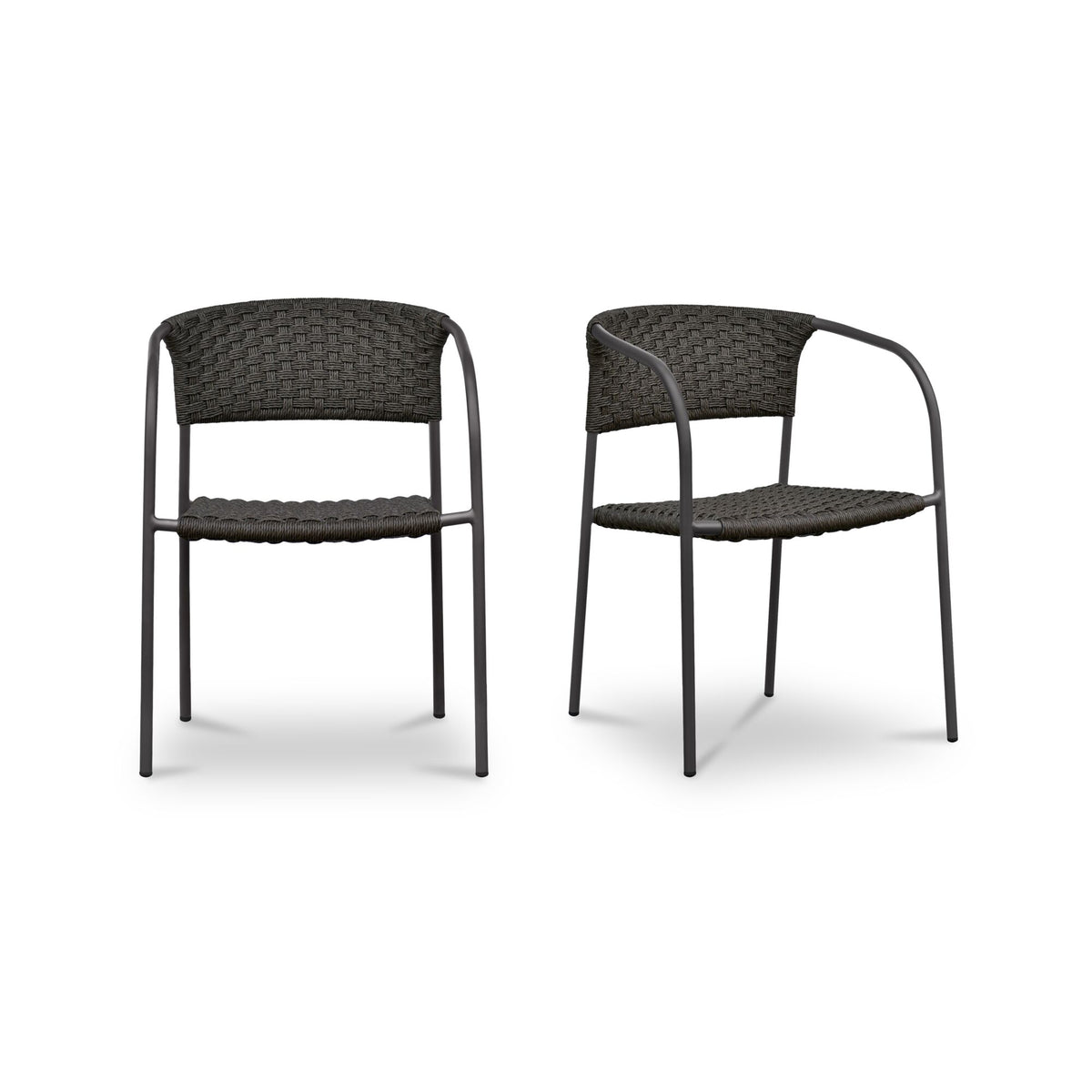 Zola Outdoor Dining Chair Dark Brown-Set Of Two by Moe's Home