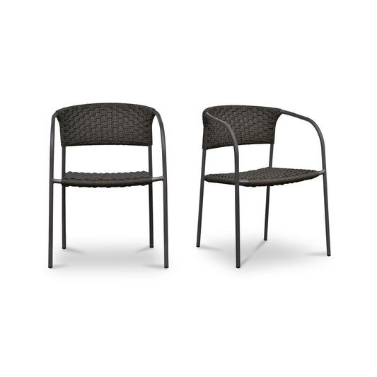 Zola Outdoor Dining Chair Dark Brown-Set Of Two by Moe's Home