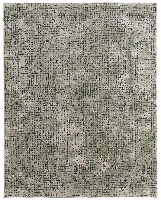 Gilmore 39UNF Green / Charcoal Rug by Feizy