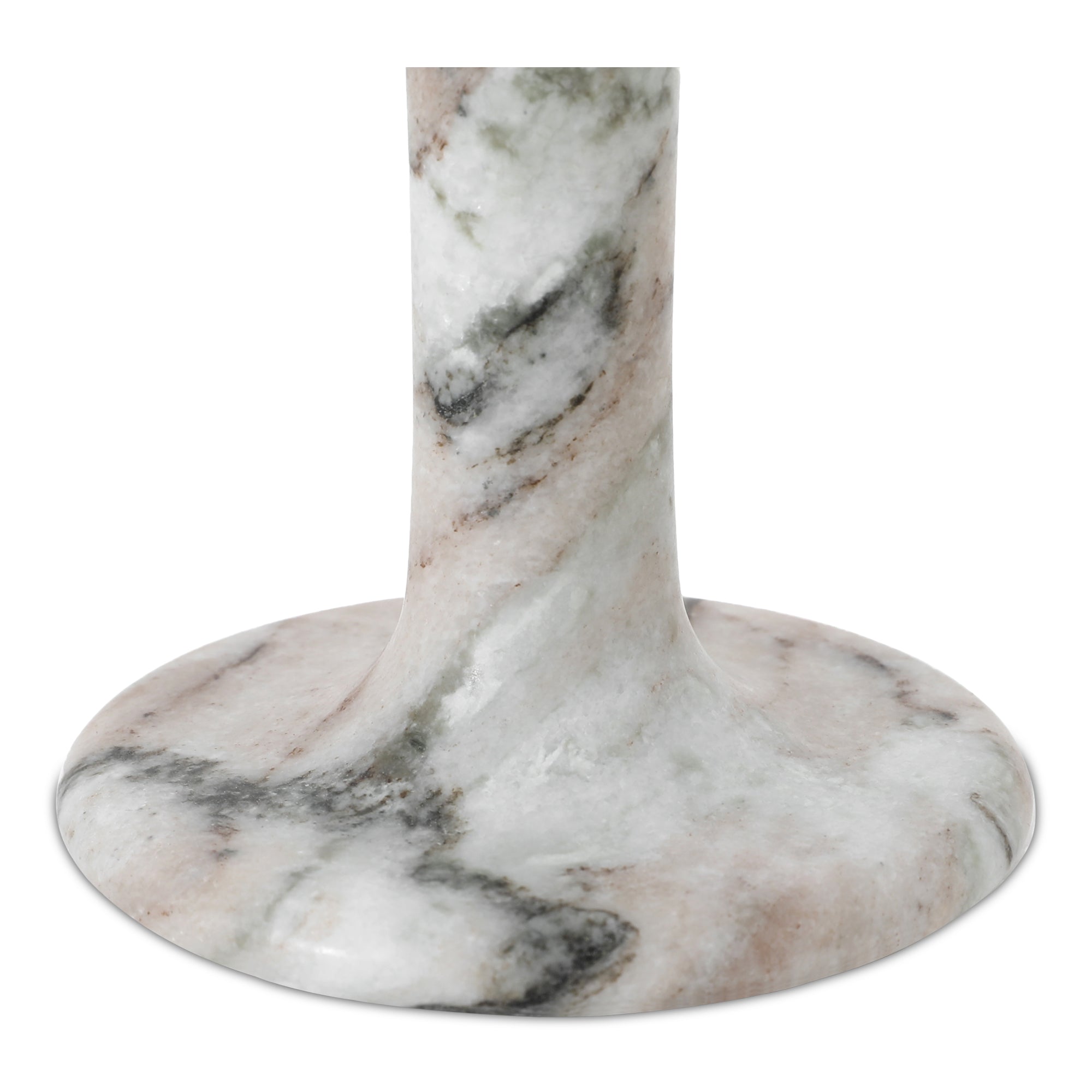 East Tall Candle Holder Brown Torrent Marble