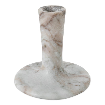 East Short Candle Holder Brown Torrent Marble