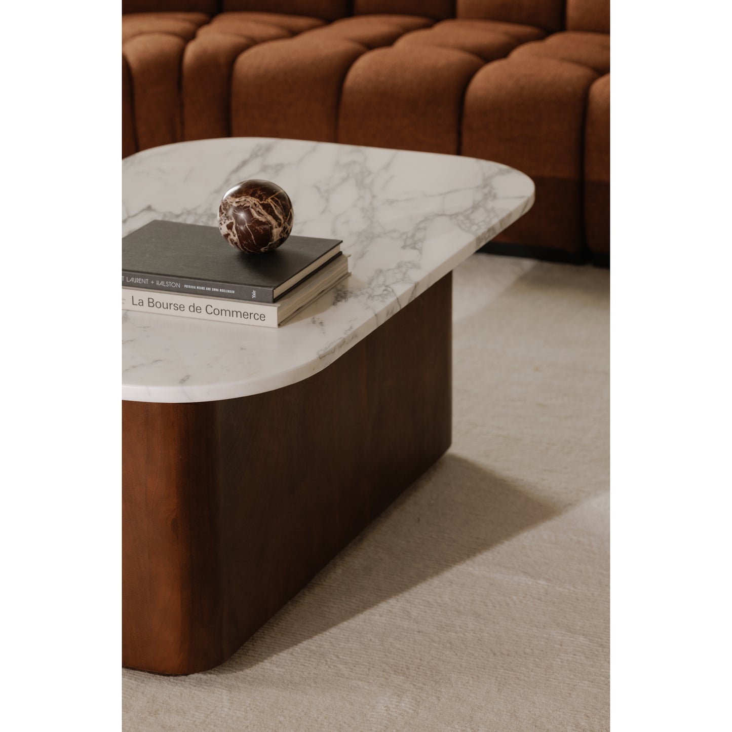Dash Coffee Table White Calcatta Marble by Moe's Home