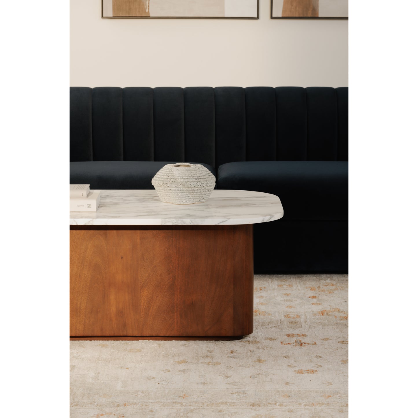 Dash Coffee Table White Calcatta Marble by Moe's Home