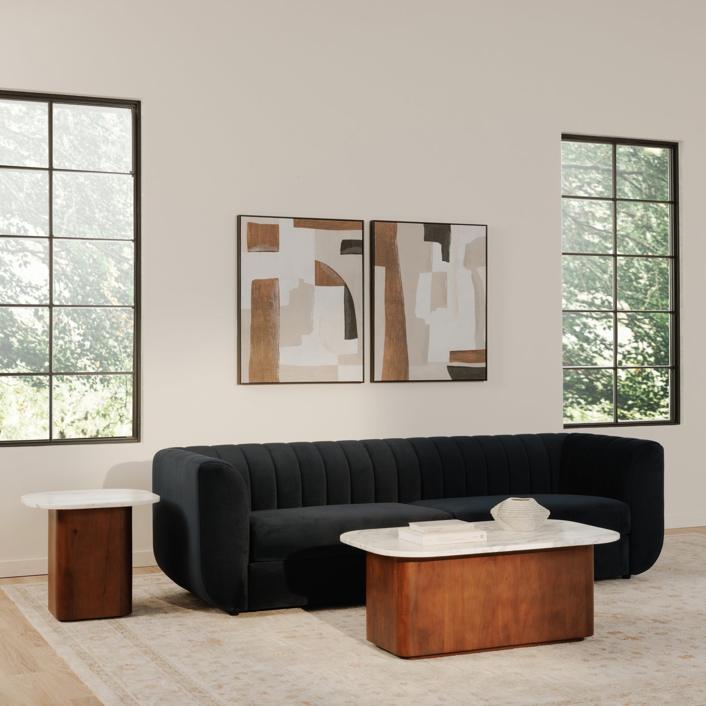 Dash Coffee Table White Calcatta Marble by Moe's Home