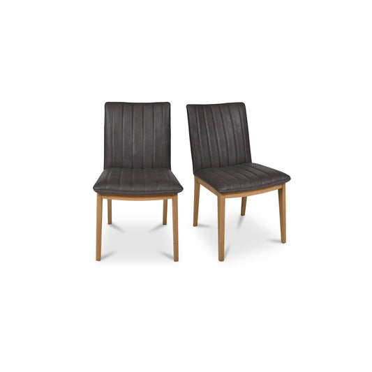 Demi Dining Chair Brown Leather-Set of Two by Moe's Home